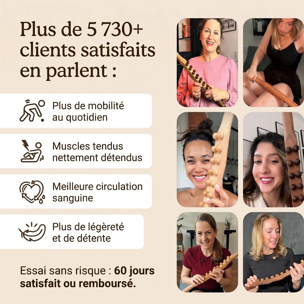 DALYA™ Bâton de Massage Gua Sha en Bois