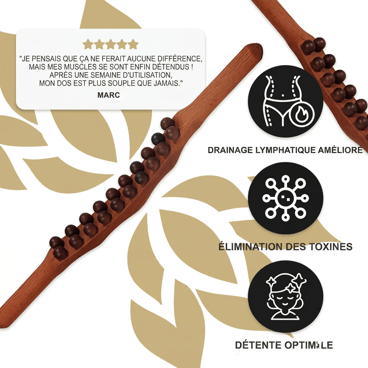 DALYA™ Bâton de Massage Gua Sha en Bois
